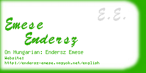 emese endersz business card